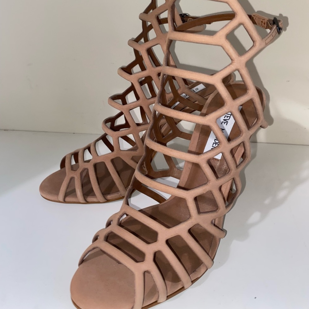 Steve Madden tan brown suede heels 👡